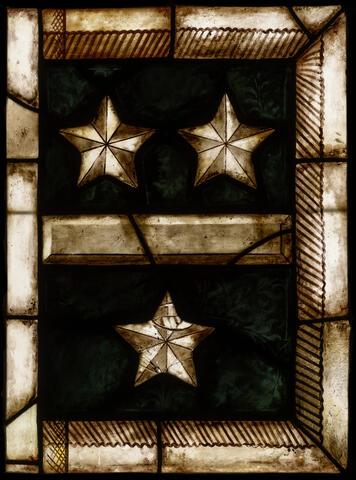 Löwe mit Wappenbanner, Montage, Bad Wilsnack, Stadtpfarrkirche St. Nikolaus (1459/60 / 1886-1889), CVMA Deutschland Potsdam/Berlin-Brandenburgische Akademie der Wissenschaften, Foto: Holger Kupfer