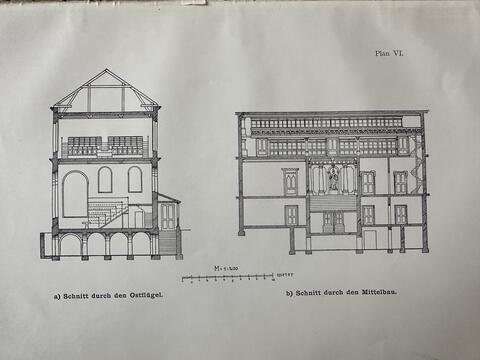 Plan V., Hauser 1907, Grundriss II. Stock, Neue Anatomie